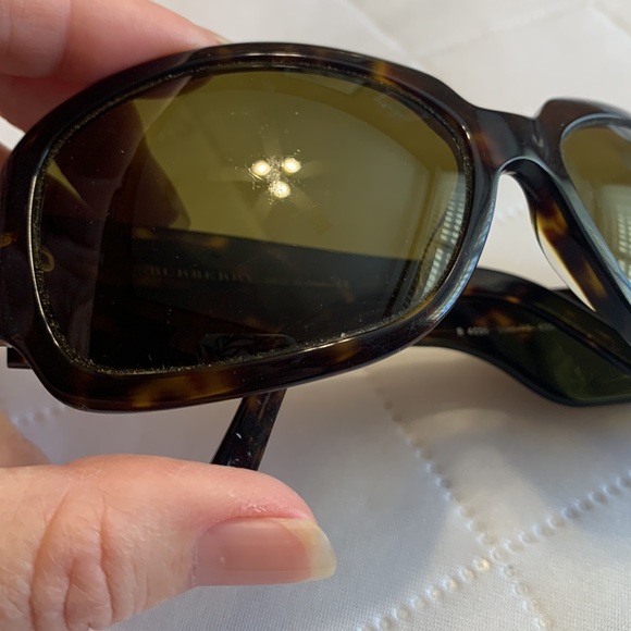 Burberry Designer Tortoise Sunglasses with Gold Accents main image 5